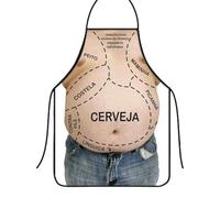 Elnwnnkc Tablier imprimé muscles drôles pour les fêtes en plein air | Impression musculaire réaliste pour les hommes qui aiment les barbecues dans le jardin et les réunions amicales