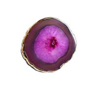 Elnwnnkc Tapis de Table en Agate Naturelle, Rose Red GOLDPLATED EDG3 | Coin thé et boissons quotidiennes