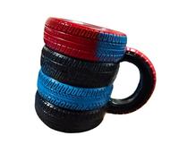 Elnwnnkc Tasse à café en résine avec Styles de pneus uniques, tasse à boire avec poignée ergonomique pour les bureaux, usage extérieur à domicile, ensemble créatif de tasse à café