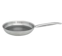 ELO 3582426 Poêle acier inoxydable 18/10, poêle sans PFAS, antiadhésive, induction, revêtement antiadhésif minéral sans PFAS, Acier inoxydable 18/10, Acier inox, Aluminium, Gris alu, 24 cm