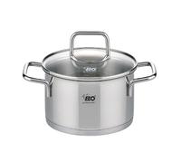 ELO 7241226 Faitout inox à induction, Marmite de 12 cm, avec couvercle en verre, Acier inoxydable, Verre, 12 cm, Gris 3
