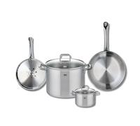 Set de 2 Poêles de cuisson 24 et 28 cm et 2 faitouts 14 et 26 cm Elo Profi Citrin Gris
