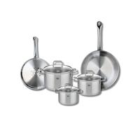 Ensemble de 2 Poêles de cuisson 24 et 28 cm et 3 faitouts 14, 16 et 20 cm Elo Profi Citrin