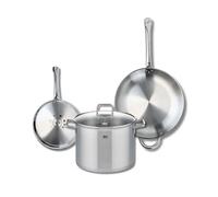 Ensemble de 2 Poêles de cuisson 24 et 32 cm et 1 faitout 26 cm Elo Profi Citrin