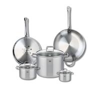 Ensemble de 2 Poêles de cuisson 28 et 32 cm et 3 faitouts 12, 16 et 26 cm Elo Profi Citrin