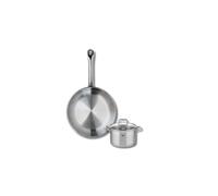 Ensemble de 1 Poêle de cuisson 24 cm et 1 faitout 12 cm Elo Profi Citrin
