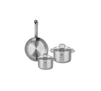 Ensemble de 1 Poêle de cuisson 24 cm et 2 faitouts 14 et 16 cm Elo Profi Citrin