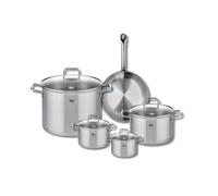 Ensemble de 1 Poêle de cuisson 24 cm et 4 faitouts 12, 14, 20 et 26 cm Elo Profi Citrin