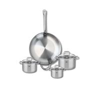 Ensemble de 1 Poêle de cuisson 32 cm et 3 faitouts 12, 14 et 16 cm Elo Profi Citrin