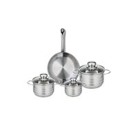 Ensemble de 1 Poêle de cuisson 24 cm et 3 faitouts 12, 14 et 16 cm Elo Profi Brillant