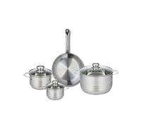 Ensemble de 1 Poêle de cuisson 24 cm et 3 faitouts 12, 14 et 20 cm Elo Profi Brillant