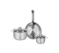 Ensemble de 1 Poêle de cuisson 28 cm et 2 faitouts 14 et 20 cm Elo Profi Brillant