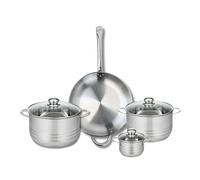 Ensemble de 1 Poêle de cuisson 32 cm et 3 faitouts 12, 20 et 24 cm Elo Profi Brillant