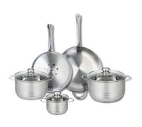 Ensemble de 2 Poêles de cuisson 28 et 32 cm et 3 faitouts 14, 20 et 24 cm Elo Profi Brillant