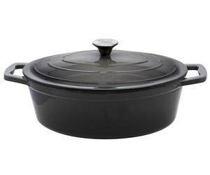 ELO Basaltgrau Cocotte en fonte ovale robuste induction gris 33 cm
