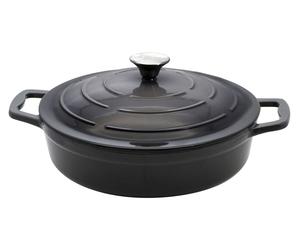 ELO Basaltgrau Poêle de service en fonte ronde robuste Induction gris 28 cm