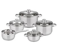 ELO Basic Galactica Set de casseroles en acier inoxydable Échelle de volume Induction couleur argent 5 pièces