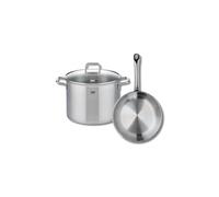 Ensemble de 1 Poêle de cuisson 24 cm et 1 faitout 26 cm Elo Profi Citrin