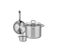 Ensemble de 1 Poêle de cuisson 24 cm et 2 faitouts 12 et 26 cm Elo Profi Citrin