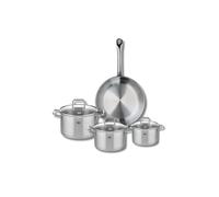 Ensemble de 1 Poêle de cuisson 24 cm et 3 faitouts 12, 14 et 16 cm Elo Profi Citrin