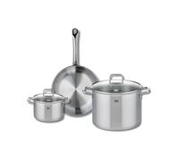 Ensemble de 1 Poêle de cuisson 28 cm et 2 faitouts 16 et 26 cm Elo Profi Citrin