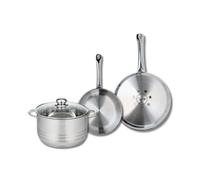 Ensemble de 2 Poêles de cuisson 24 et 28 cm et 1 faitout 24 cm Elo Profi Brillant