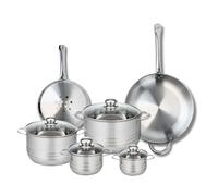 Ensemble de 2 Poêles de cuisson 24 et 32 cm et 4 faitouts 12, 14, 20 et 24 cm Elo Profi Brillant