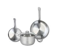 Ensemble de 2 Poêles de cuisson 24 et 32 cm et 1 faitout 24 cm Elo Profi Brillant