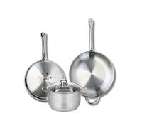Ensemble de 2 Poêles de cuisson 28 et 32 cm et 1 faitout 20 cm Elo Profi Brillant