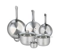 Ensemble de 3 Poêles de cuisson 24, 28 et 32 cm et 3 faitouts 12, 20 et 24 cm Elo Profi Brillant