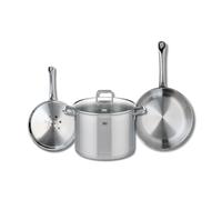 Set de 2 Poêles de cuisson 24 et 28 cm et 1 faitout 26 cm Elo Profi Citrin