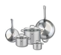 Ensemble de 2 Poêles de cuisson 24 et 32 cm et 3 faitouts 14, 20 et 26 cm Elo Profi Citrin