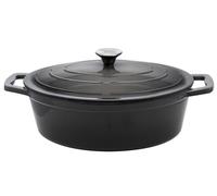 Elo Cocotte en fonte ovale Basaltgrau – Robuste 33 cm 5 L Gris Induction