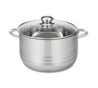 Elo Faitout haut 2222026 20 cm Inox pour induction – Couvercle verre, Sans PFAS