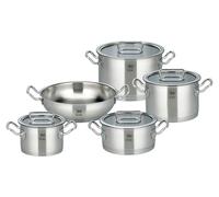 ELO Gourmet Plus Set de 5 casseroles, acier inoxydable ELO PREMIUM 40995