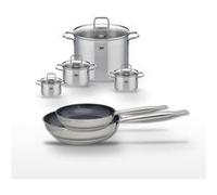 Elo Profi Therm Platinum & Citrin - Lot 2 Poêles Céramique 24/28cm et 4 Faitouts Inox 12/14/16/26cm - Tous feux Gris|Noir