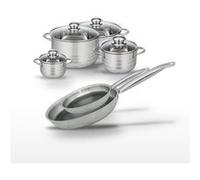 Elo Relief Solution - Lot 4 Faitouts 12/16/20/24 cm et 2 Poêles 24/28 cm - Inox Aluminium|Noir