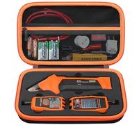 Elonbo Étui de transport pour outil de recherche de disjoncteur Klein Tools 80016/80041/ET310 AC + testeur de prise Klein Tools RT250 GFCI, sac de rangement pour outils électriques, noir + intérieur