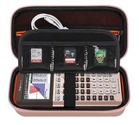 Elonbo Étui pour Texas Instruments Ti - 84 Plus ce/Ti - 84 Plus/Ti - 83 Plus ce/Casio FX - 9750gii Couleur Calculatrice Graphique, Poche en Maille supplémentaire pour Cordon de Charge
