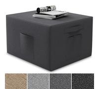 ELONEO Housse de Matelas Pliable - 90x200x15 cm, Housse de Protection pour Matelas d’Appoint avec Poches Latérales, Lavable, Design Moderne, Siège, Pouf, Fauteuil Ottoman, Lit d’Invité Anthracite