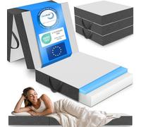ELONEO Matelas Pliable 1 Personne, Matelas Mousse Premium Visco, 90x200 cm, Épaisseur : 15 cm, Lit de Voyage Enfant et Adulte, Lit d’appoint pour Adulte et Enfant, Housse Lavable