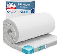 ELONEO Surmatelas en Gel 80x190cm, surmatelas en Mousse à mémoire de Forme Gel de 5 cm d'épaisseur, Housse en Maille 3D Respirante, surmatelas Confortable avec Sangles d'angle incluses