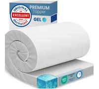 ELONEO Surmatelas Gel 100x200x 8cm, Mousse à mémoire de forme gel de 5 cm, housse respirante en maille 3D avec élastiques aux coins