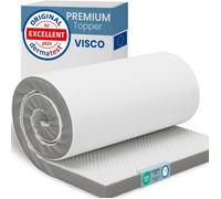 ELONEO Surmatelas Visco 80x200x5cm, mousse à mémoire de forme visco 5 cm, housse respirante en maille 3D avec élastiques aux coins