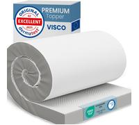 ELONEO Surmatelas Visco 80x200x8cm, mousse à mémoire de forme visco 8 cm, housse respirante en maille 3D avec élastiques aux coins