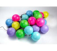 ëlopop Guirlande Guinguette Extérieure I 20 Balles Multicolores Couleur Rose Bleu Violet Verte Jaune I LED Blanc Chaud I Longueur de 8m I Waterproof Indice IP44 I Jardin Terrasse - ELUME