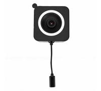 Elprico Caméra de Fenêtre 3MP 2K, Caméras D'Intérieur WiFi 2,4 GHz et 5 GHz pour la sécurité de la Maison avec Vision Nocturne et Affichage de L'heure en Couleur, sans Perceuse, pour (Black)