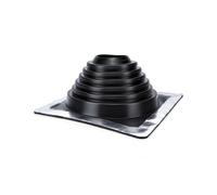 Elprico Chapeau de Toit en Caoutchouc pour Tuyau, Solin Flexible pour | Collier en caoutchouc flexible, base de 9,8 x 9,8 pouces, scelle les tuyaux ronds de cheminée et de poêle pour éviter les