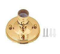 Elprico E26/E27 Vintage Industriel Plafonnier Support de Base élégant Bricolage Projet Lampe Douille pour Restaurant Salle à Manger Salle D'étude en Métal Fer (GOLD)