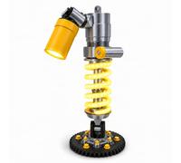 Elprico Lampe de Bureau à Amortisseur de Chocs, Veilleuse LED Imprimée en 3D avec Double éclairage, Lampe de Table Industrielle Alimentée par Batterie pour Salle de Jeux, Chambre à Coucher, Garage
